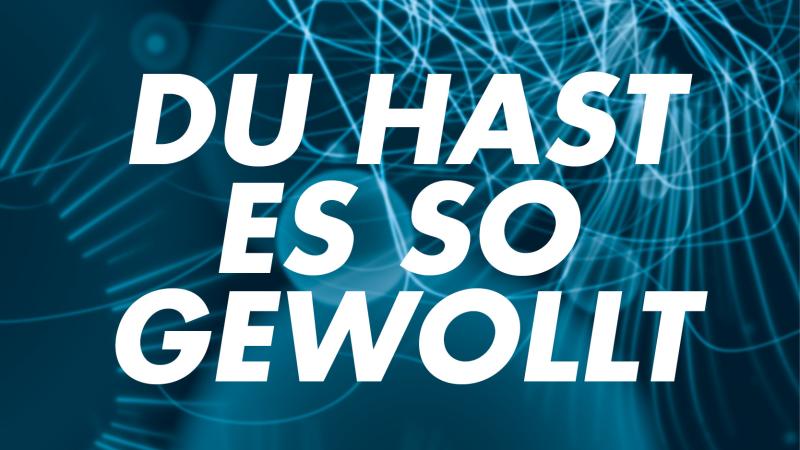 du hast es so gewollt